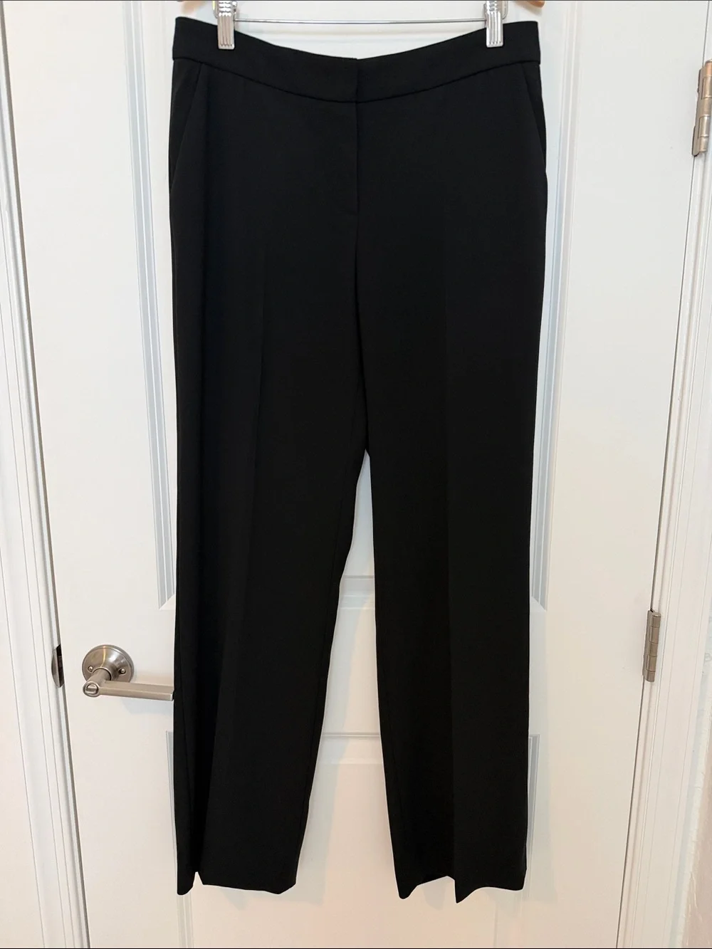 Escada Talika Triacetate Crepe Trousers Black Designer Career Pants EU 36